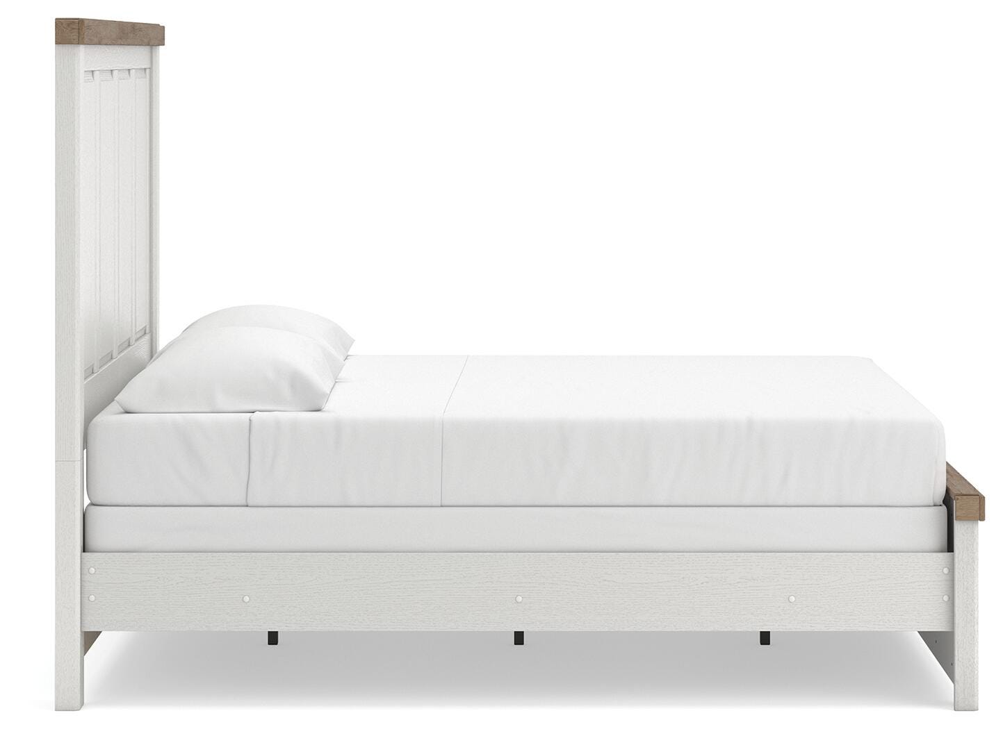 Savonport White/Brown King Panel Bed view 7