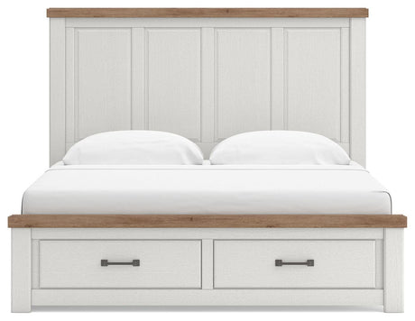 Savonport White/Brown Panel Storage Bedroom Set view 44
