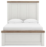 Savonport White/Brown Full Panel Bed with Storage view 8