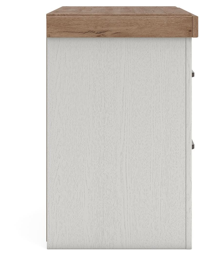 Savonport White/Brown Panel Bed. Dresser, Mirror Bedroom Set view 23