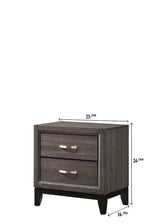 Akerson Night Stand Gray viewed from corner angle