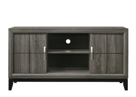 Akerson Gray Finish Wood Full Panel Bed angled view