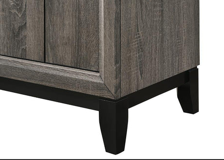 Akerson Gray Finish Wood Full Panel Bed angled view
