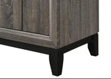 Akerson Gray Twin Panel Bed with Upholstered Headboard and Storage Drawers