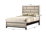 Akerson Gray Twin Panel Bed with Upholstered Headboard and Storage Drawers