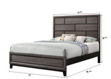 Akerson Night Stand Gray with 2 Curved Drawers