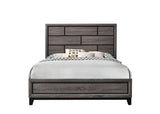 Akerson Grey Dresser angled view showcasing six drawers and mirrored top