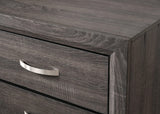 Akerson Night Stand Gray with 2 Curved Drawers