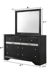 Regata Chest black and silver finish detail