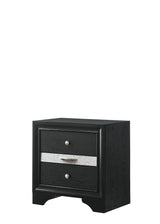 Regata dresser in black and silver with 7 drawers