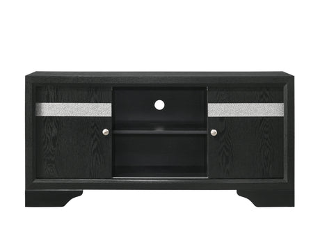 Regata dresser in black and silver with 7 drawers
