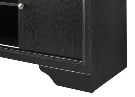 Regata dresser in black and silver with 7 drawers