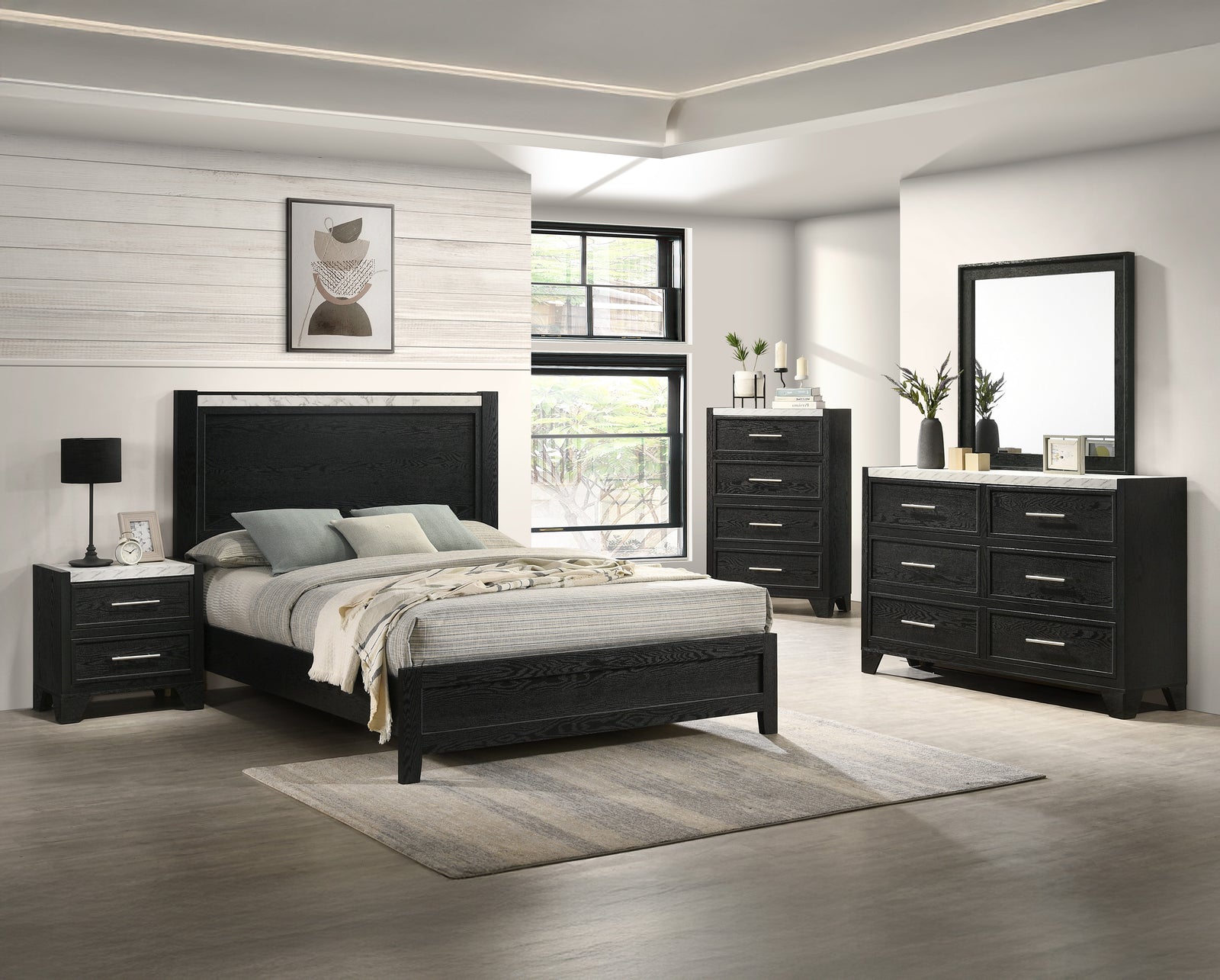 Lamar Black Nightstand