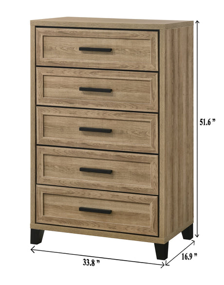Jameson Light Brown Panel Bedroom Set view 14