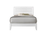 bedroom view of Evan White Full size Sleigh Bedroom Set bed