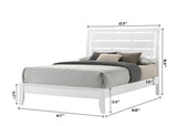 main view of Evan White Queen size Sleigh Bedroom Set bed