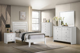 Evan queen bed white angle