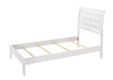 main view of Evan White Twin size Sleigh Bedroom Set bed