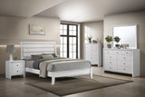 Evan bedroom set white wide angle