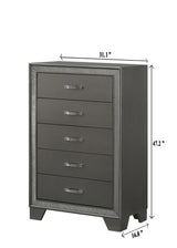 Kaia Gray Night Stand with 2 Spacious Drawers