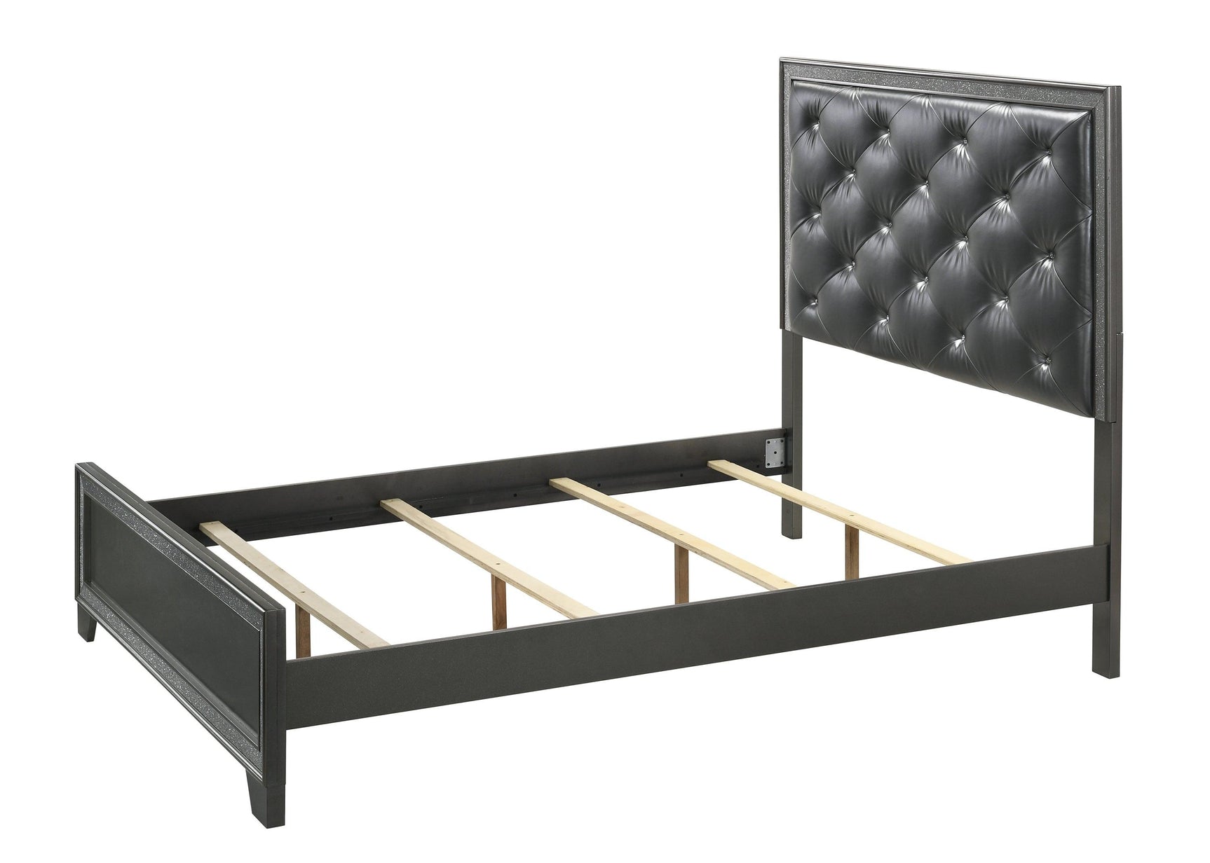 Kaia Gray Night Stand with 2 Spacious Drawers