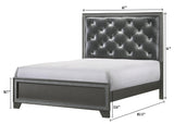 Kaia Gray Night Stand with 2 Spacious Drawers