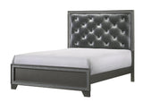 Kaia Gray Night Stand with 2 Spacious Drawers