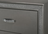 Kaia Gray Night Stand with 2 Spacious Drawers