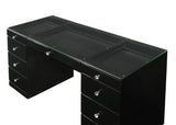 Tempered glass vanity top detail