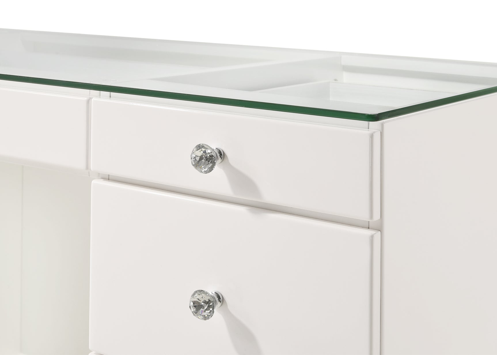 Vanity side view showing drawer
