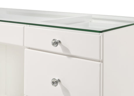 Vanity side view showing drawer