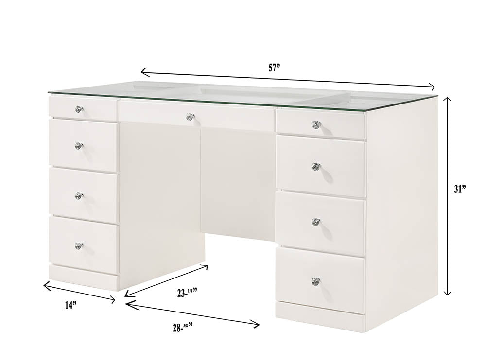 Completed vanity set with stool