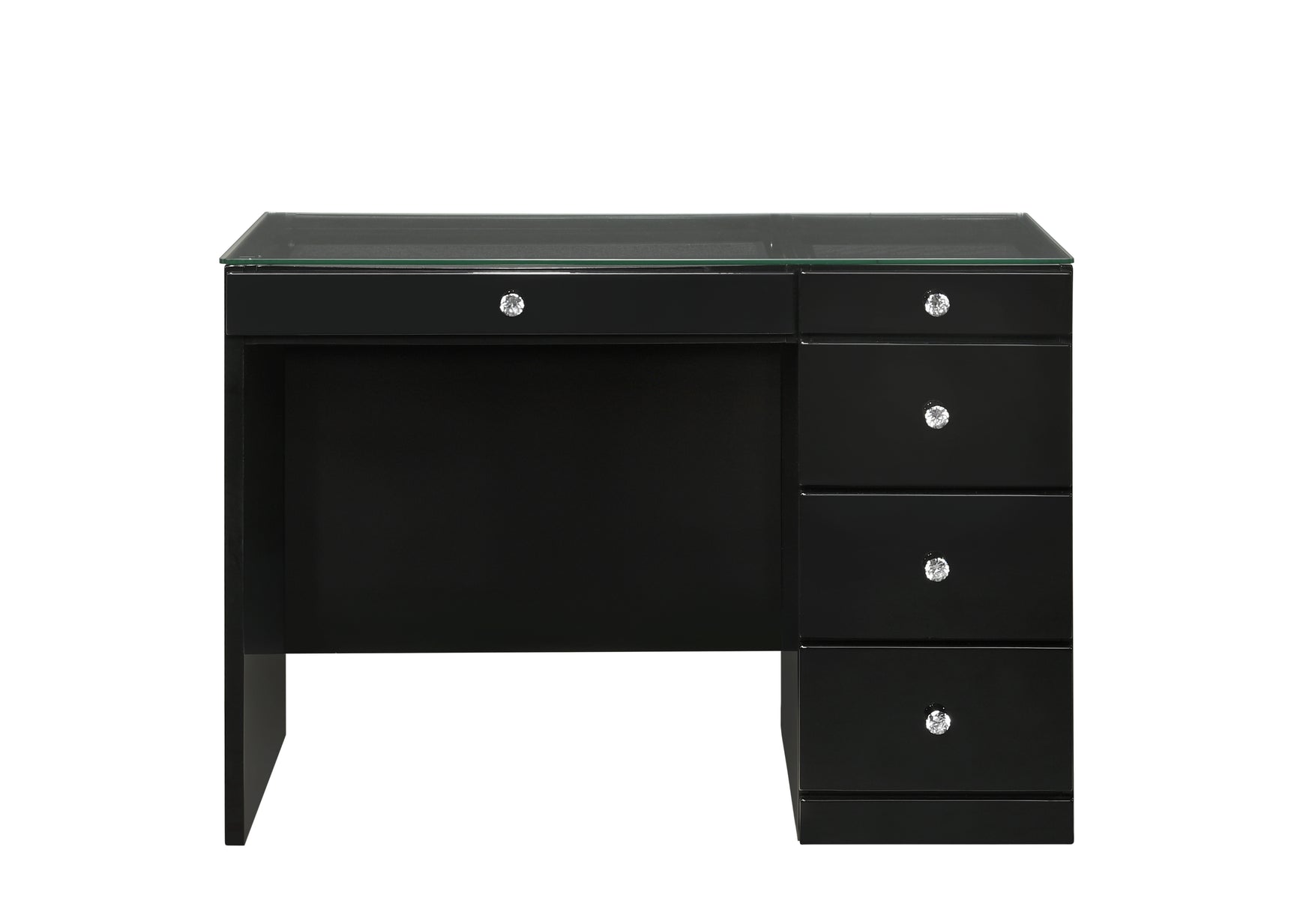 Side view of Morgan Luxo black vanity base