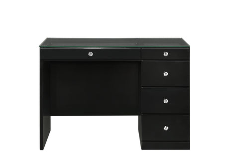 Side view of Morgan Luxo black vanity base
