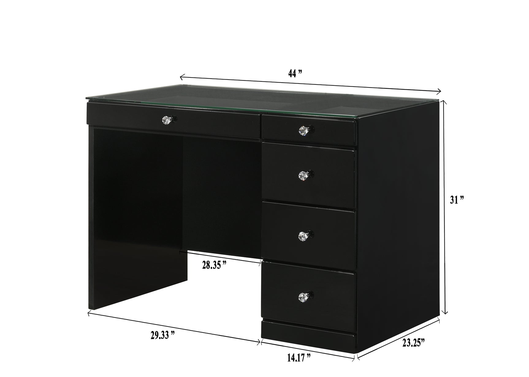 Morgan black round swivel stool seat view
