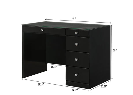 Morgan black round swivel stool seat view