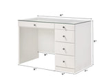 Swivel stool tucked under Morgan Vanity Base
