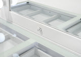 Vanity set assembled in room setting