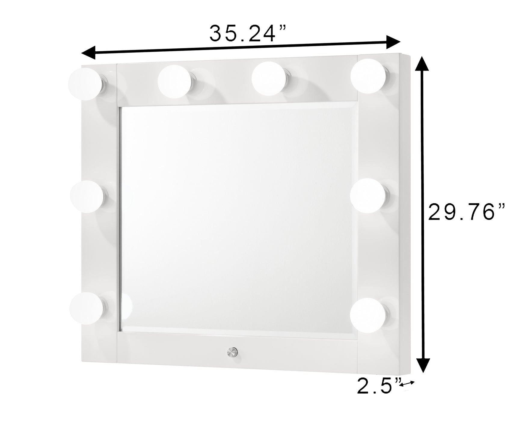 Vanity illuminated by LED lighting