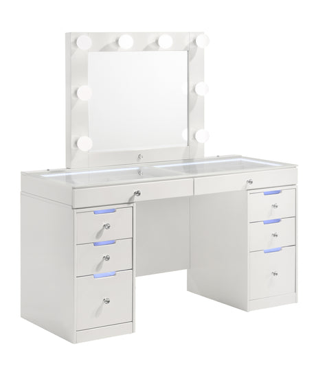 Luxo Vanity Set side angle showing drawers