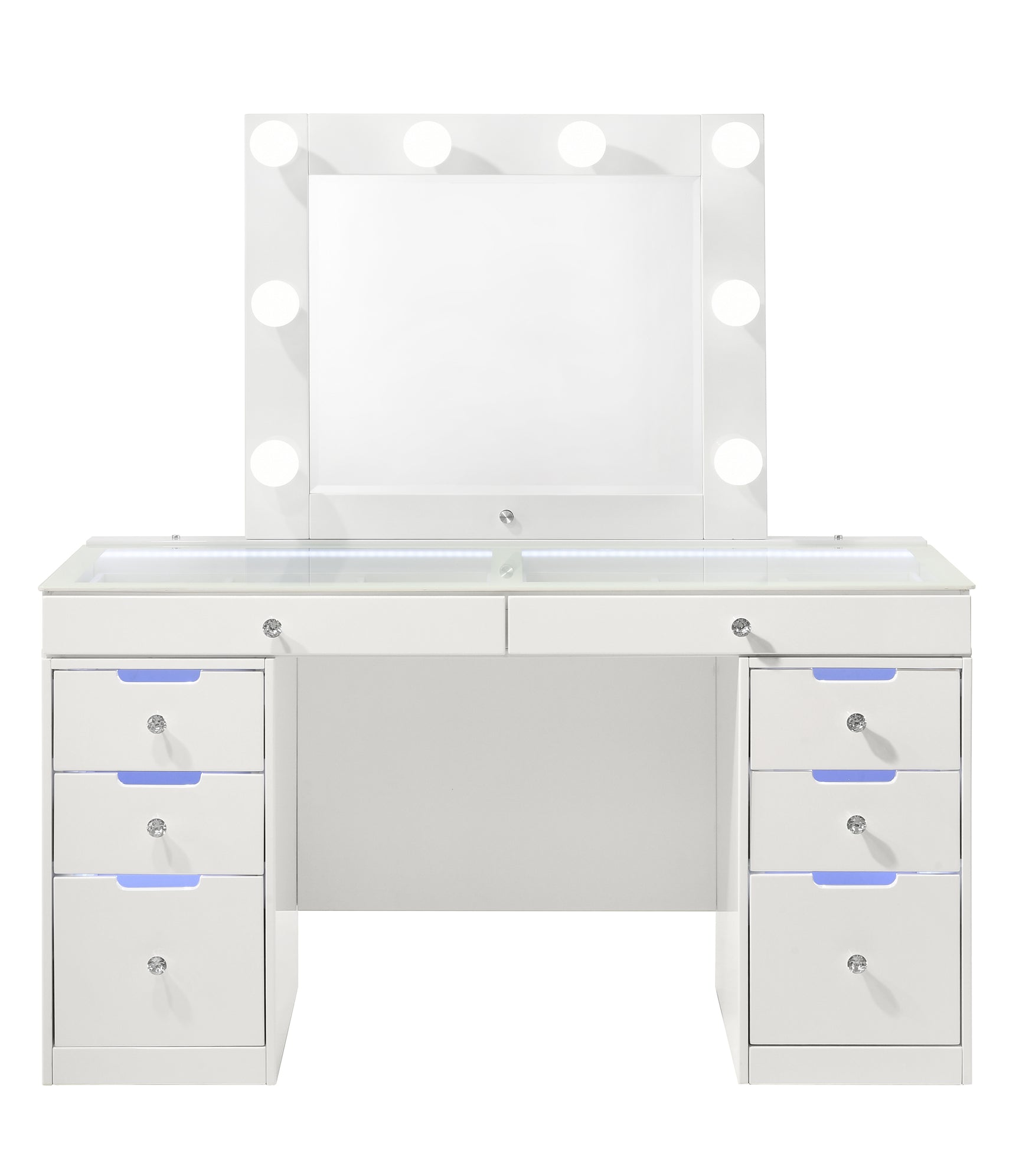 Vanity top with LED lighting detail