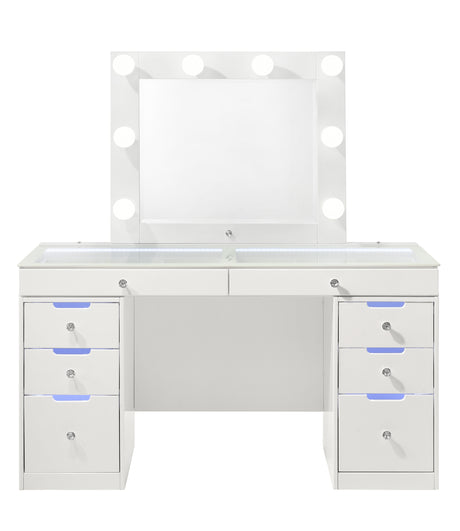 Vanity top with LED lighting detail