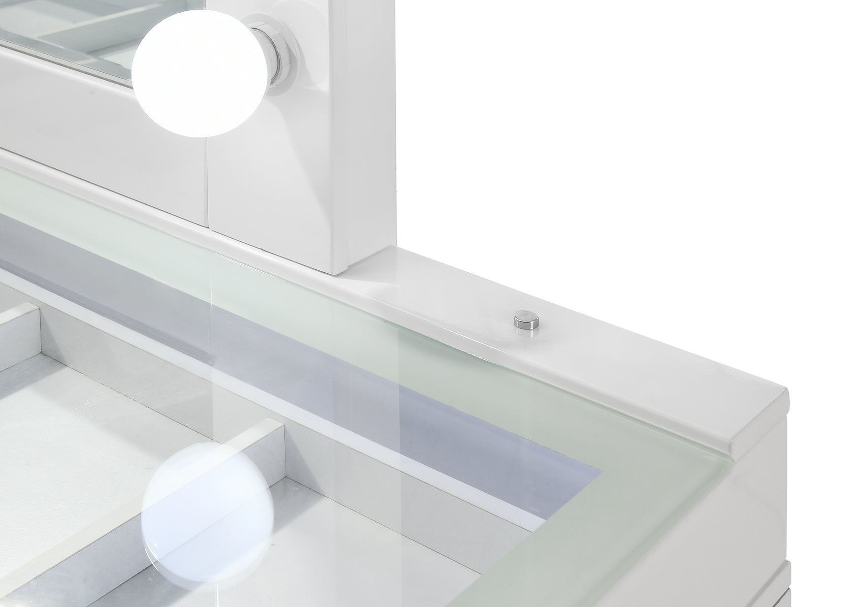 Vanity base pedestals showing hidden drawer