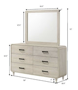 Nyomi Dresser with top in white finish