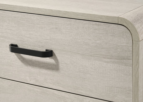Nyomi White Nightstand corner view