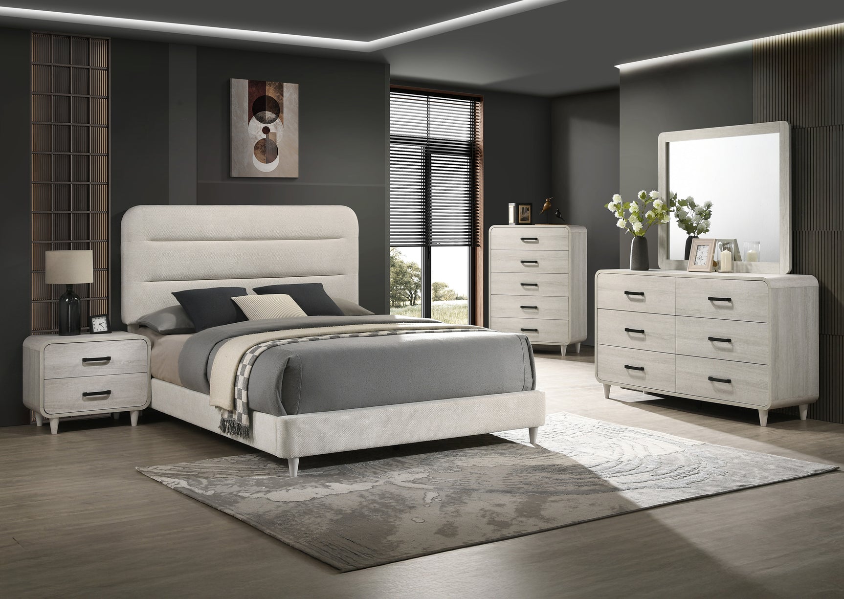 Nyomi White Nightstand top view