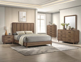 Nyomi Light Brown Panel King Bed view 2