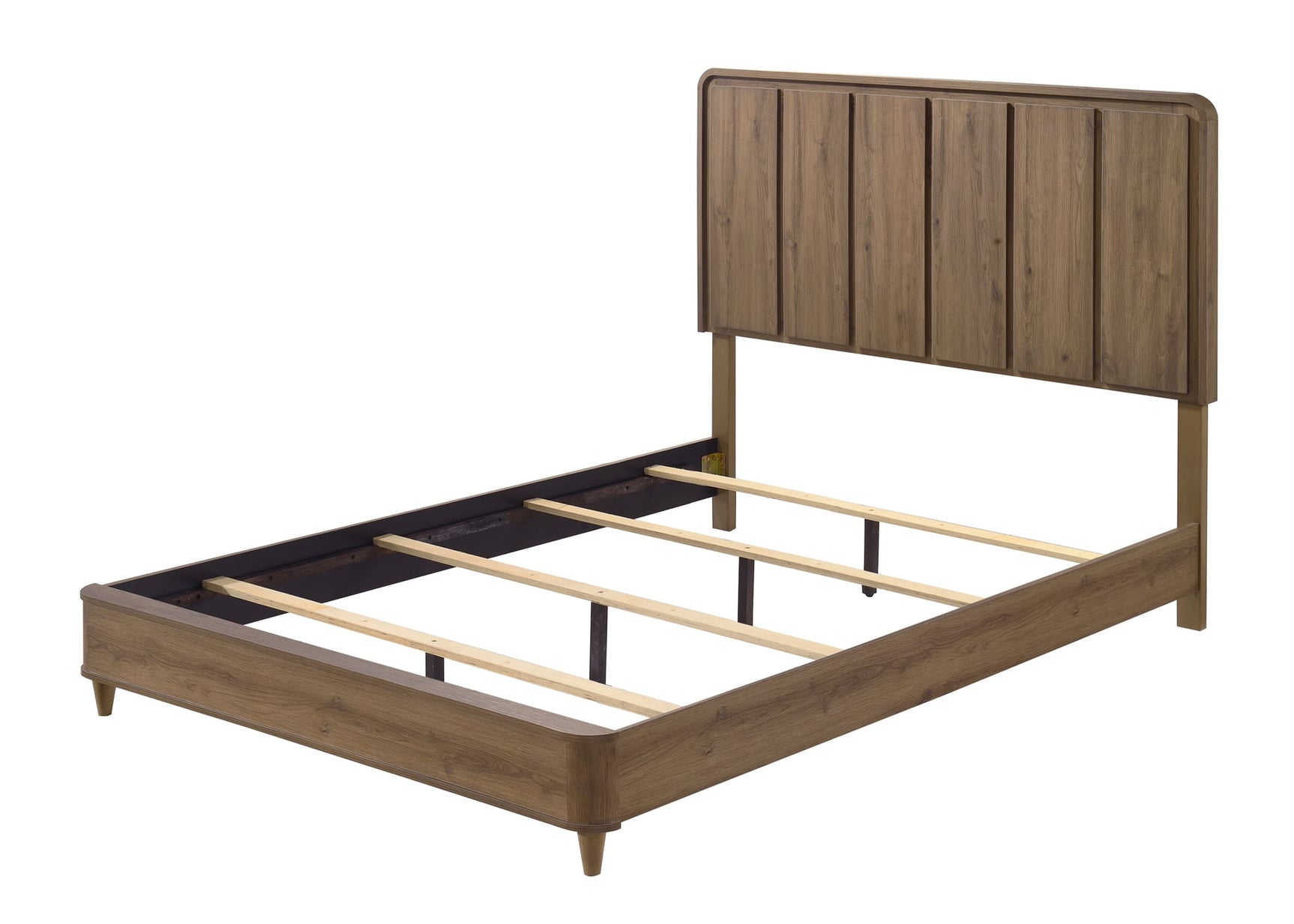 Nyomi Light Brown Panel Queen Bed view 3