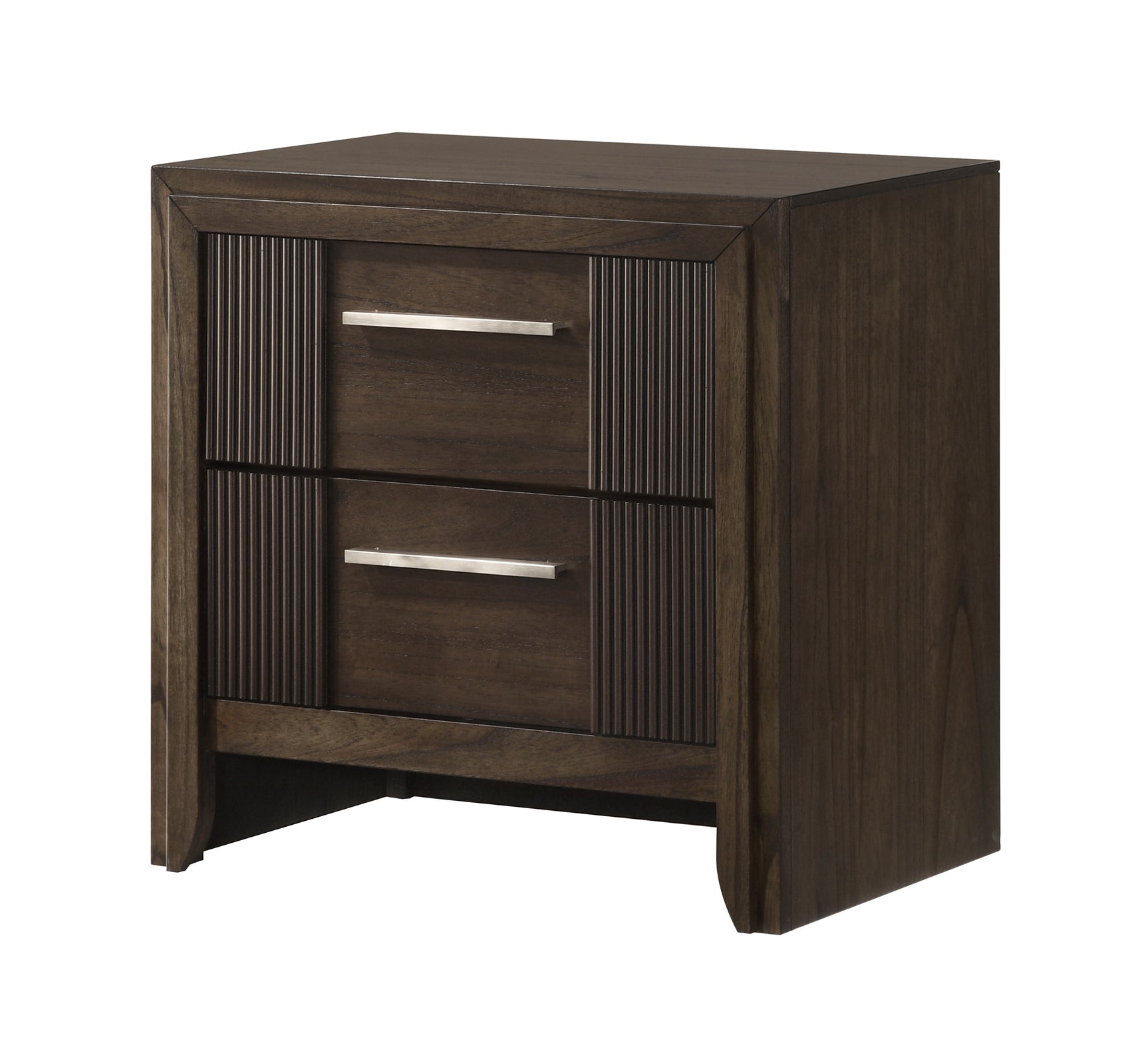 Carlton Brown Upholstered Panel Bedroom Set side view