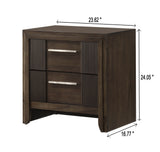 Side view of Carlton Brown Nightstand